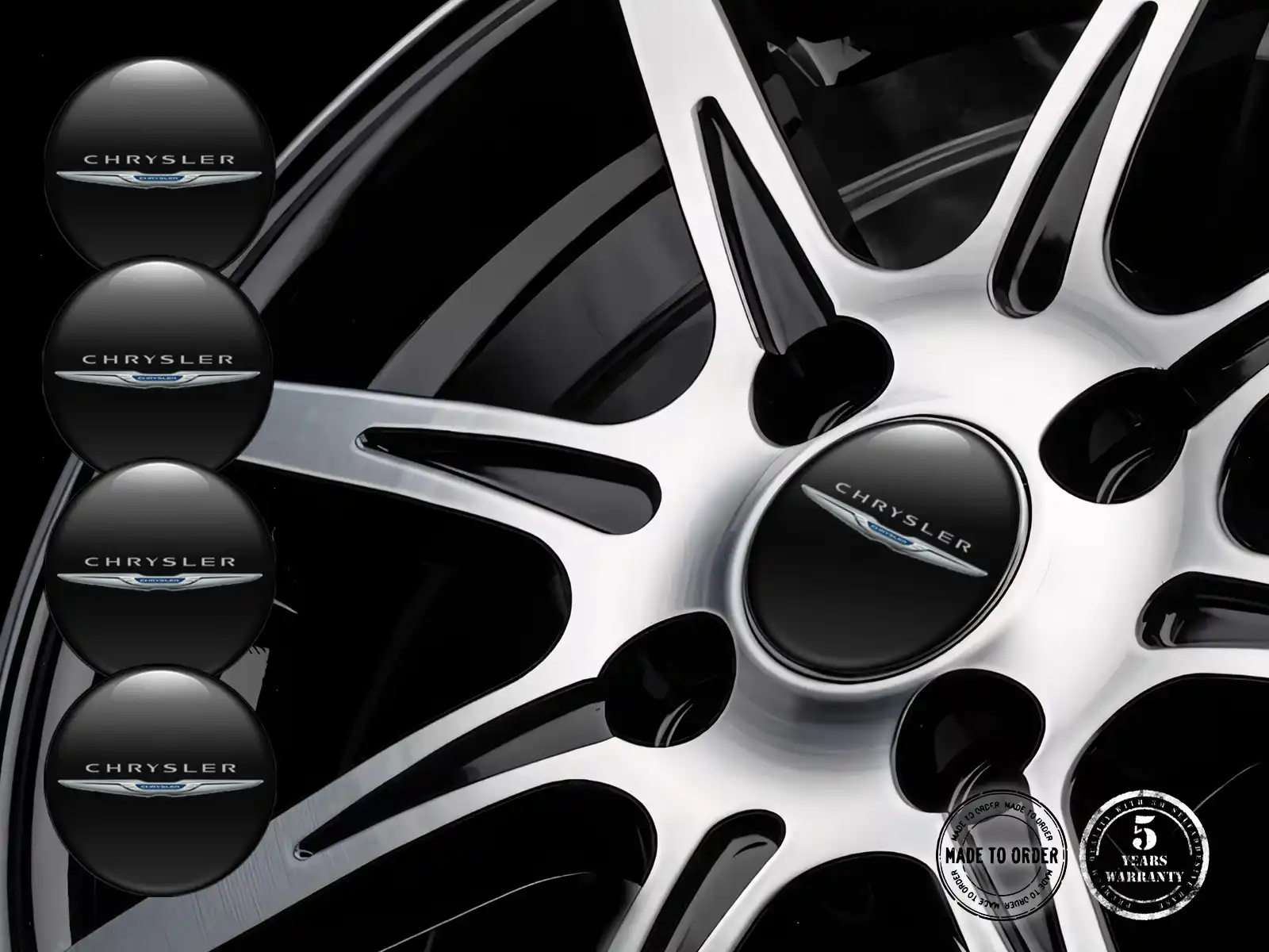 Chrysler  Rademblem Ausgabe Premium Gewölbte Aufkleber